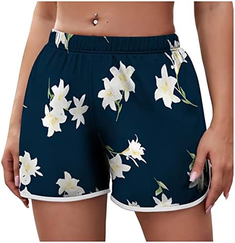 Ženske kratke hlače za ženske suhog plićaka Tropska štampana plaža UPF50 + Swim Trunks Ljetna casual workoutshort za žene