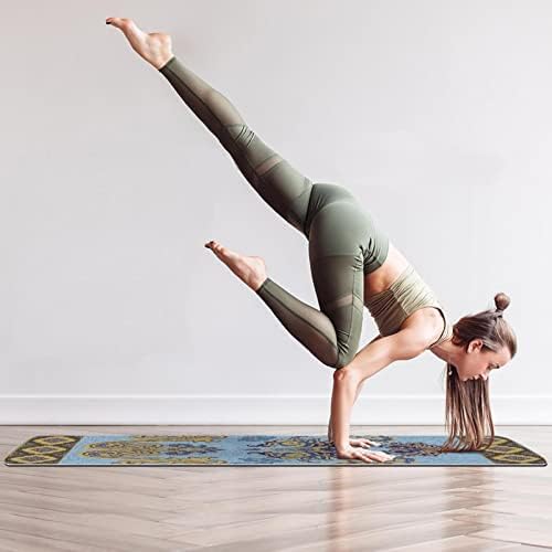 6mm ekstra debela prostirka za jogu, boemski dizajn Print ekološki prihvatljivi TPE prostirke za vježbanje Pilates Mat sa za jogu, trening, osnovnu kondiciju i vježbe na podu, muškarci & žene