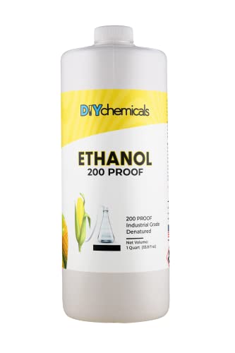 DIYChemicals 200 Proof etanol – denaturirani etanol etil alkohol laboratorijski etil alkohol-etanol visoke čistoće denaturiran sa Heptanom-proizvedeno u SAD - 1 Quart