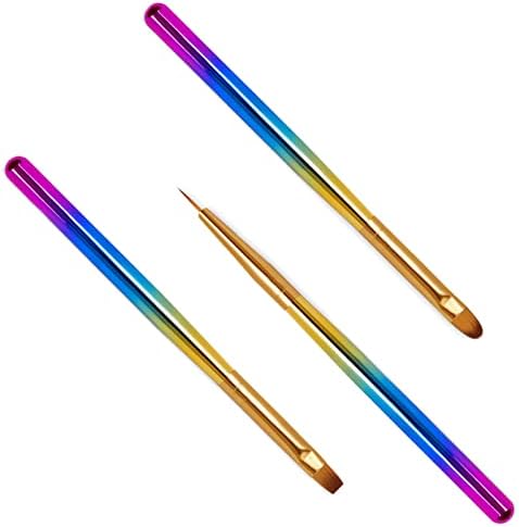 NATEFEMIN akrilna olovka za nokte najlonski Savjeti UV Gel četkica za farbanje manikura set alati 3 kompleta dodatni dio