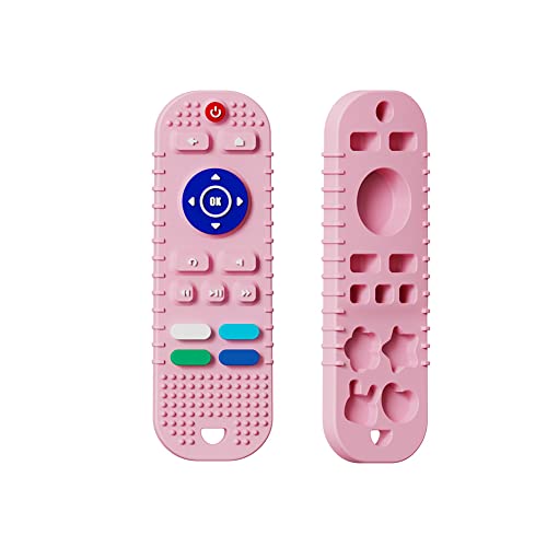 Igračke za zube za bebe, TV daljinski upravljač Oblik TEETHER za 6+ mjeseci Bebe Silikonske senzorne BPA Besplatno mekana beba žvakaća molarna igračka