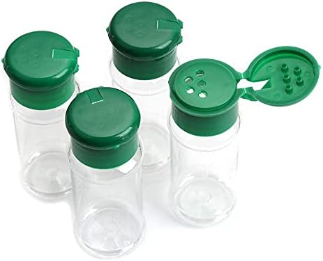 Plastične staklenke sa zelenim / crnim sifterskim poklopcem, 3,5 oz / 100 ml Kontejner za čišćenje kuhinje,