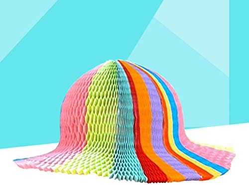 GALPADA 15kom boja Rainbow Caps Party DIY favorizira Origami šešir vaza tip s Honeycomb šeširi za sunce nasumično