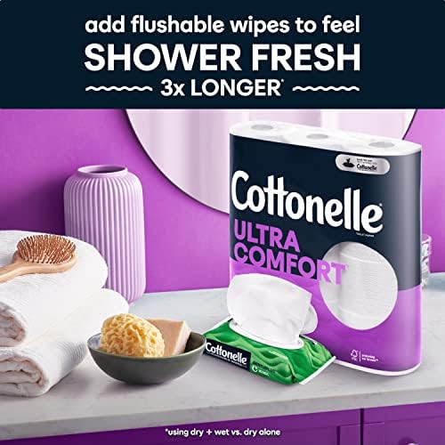 Cottonelle Ultra Comfort toaletni papir, Jaka toaletna maramica, 24 Super Mega rolne, 402 lista po rolni