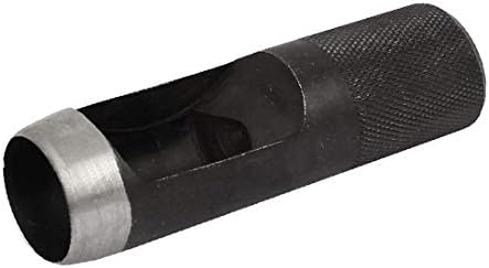X-dree kožni remen kaiš šuplji otvor za ručni alat za ručni alat Crni 25mm Dia (Cinturón de Cuero obrtni