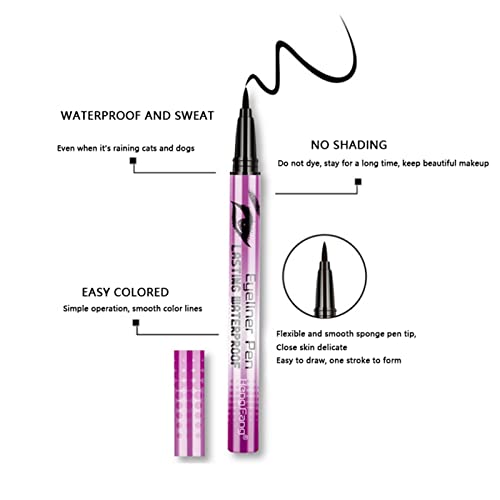 Xiahium Crna tečna olovka za oči olovka vodootporna lako obojena vodootporna duga olovka za oči za žene djevojke