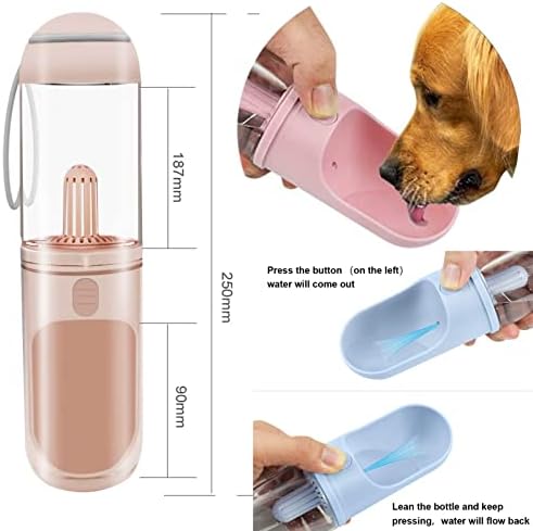 KuraMart prijenosni pas Pet Travel flaša za vodu nepropusna za piće cat Cup sa 3kom PP Conton filterom i dozatorom