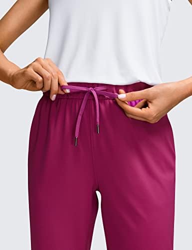 CRZ Yoga Žene 4-smjerne pantalone za gležnjače - 7/8 haljine radne hlače džepovi Atletski joga