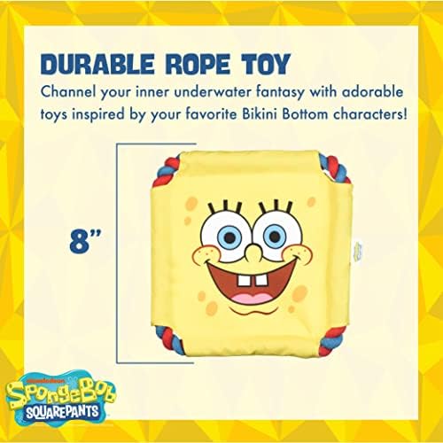 SpongeBob SquarePants za kućne ljubimce SpongeBob SquarePants užad frizbi igračka za pse / 8-inčna igračka za pse za SpongeBob fanove / plišana igračka za pse od žute tkanine za sve pse, frizbi igračka za pse iz Nickelodeona