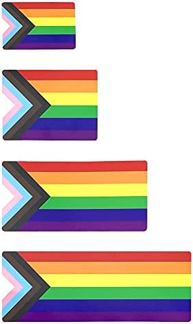 LGBTQ Naljepnice za zastavu Pride, 4 pakovanje MULTICOLOR LGBTQ-PK-B