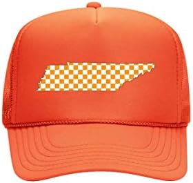 Tennessee Trucker Hat / Checkered Tennessee / narandžasta i bijela kapica