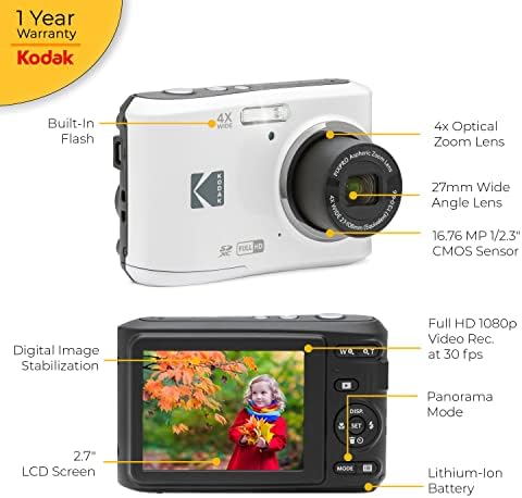 Kodak PIXPRO FZ45 digitalna kamera + tačka & amp; snimanje kućišta kamere + Sandisk 128GB SDXC memorijska kartica…