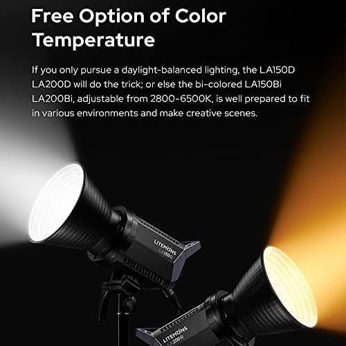 Godox Litemons LA150BI LED Video svjetlo, dvobojni 2800-6500k CRI96+ TLCI97+, 11 Svjetlosnih efekata, kontrola aplikacija kontinuirano LED svjetlo za portret,Studio, intervju, snimanje