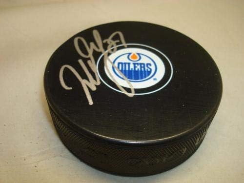 Milan Lučić potpisao Edmonton Oilers Hockey pak sa autogramom 1A-autogramom NHL Paks