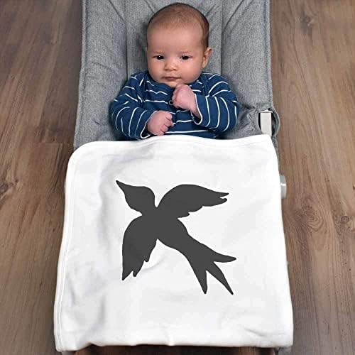 Azeeda 'Flying Bird Silhouette' Pamuk Baby Bobet / Shawl
