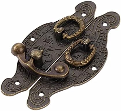 SLNFXC Antique Mesiss Drvena fuse HASP Vintage Dekorativni nakit poklon kutija kofer HEP LAPK