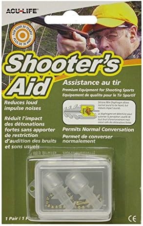 ACU-Life Shooter-ova nauška za uši za lov, 1 par NRR 18, jasan, izrađen u SAD-u