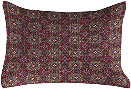 AMBESONNE Vintage Quilted jastuk, retro živopisan obojen jugoistočni orijentalni uzorak s geometrijskim cvjetnim