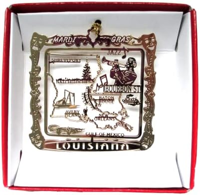 Louisiana Brass Ornament State Suvenir New Orleans Bourbon Street Jazz Baton Rouge