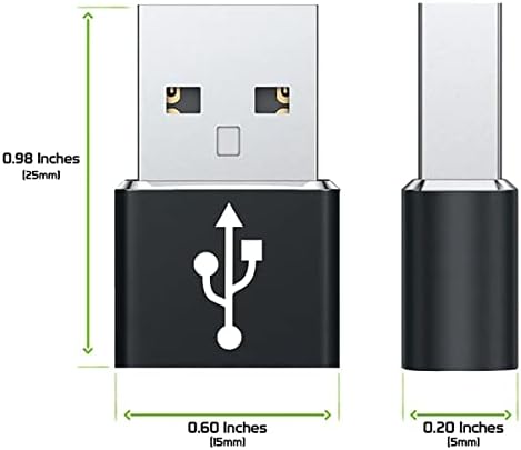 USB-C ženka za USB muški brzi adapter kompatibilan sa vašim GoPro Hero7 crni za punjač, ​​sinkronizirani