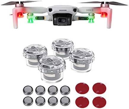 Tineer Drone Stroboskopi 4-dijelni Set, Blic lampa za noćno letenje drona kompatibilna sa DJI Avata / Mavic Air 2 / Mini 2 / Mini / Mavic 2 / Mavic Pro / FIMI X8SE / Autel Evo / HS720 Drone