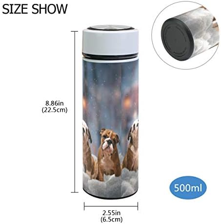 Icyflower termos tikvica pas štene štene pas psića životinja pet uzorak sa dvostrukim zidom izolovana Vakuumska čaša od nerđajućeg čelika boca za vodu 17oz l veličina Multi