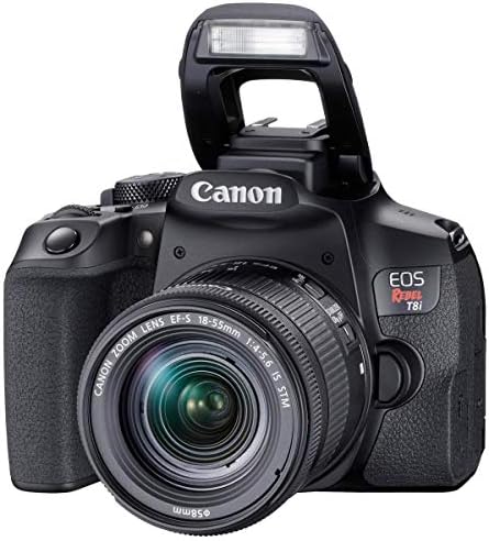 Canon EOS Rebel T8i DSLR kamera sa objektivom od 18-55 Mm, Paket sa torbom, SD karticom od 32 GB, Filterskim paketom, Mac softverom za uređivanje fotografija, kompletom za čišćenje i priborom