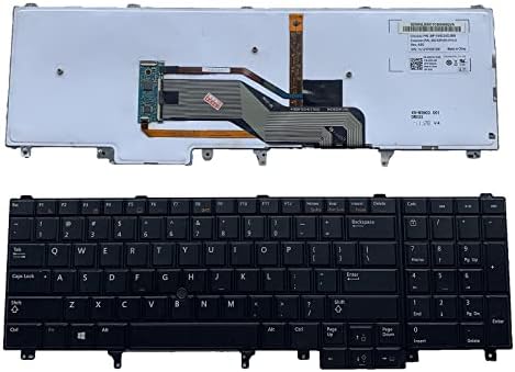 Siakoocty Laptop zamjena američki raspored sa ukazujući sa pozadinskim osvjetljenjem tastatura za DELL Latitude E5520 E5530 E6520 E6530 E6540 Precision M4600 M4800 M6600 M6700 6800 0HG3G3 7T425 07T425 NSK-DW2BC 01