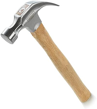 Edward Tools Oak Claw Hammer 16 oz - Heavy Duty All Purpose Hammer - kovani Karbonski čelik glava - urezana čvrsta hrastova ručka za veću izdržljivost i prianjanje