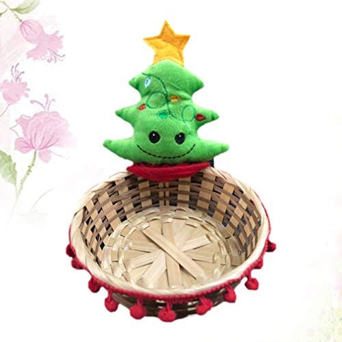 Amosfun Božić bombona Storage Basket poklon Holder Božić voće kontejnerska kutija Jar Ornament za Home Party Holiday Tree Shaped