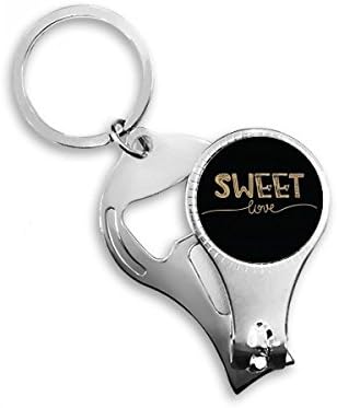 Sweet Love Gold Quote Handwrite za nokte za nokte Prstenje za ključeve za ključeva