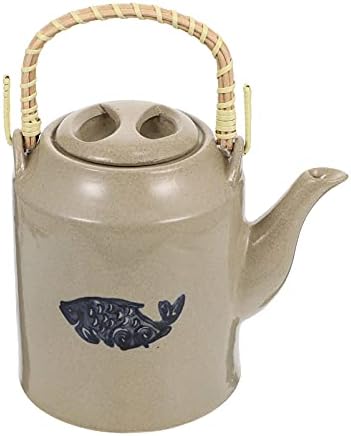 Hemoton 1l Vintage keramički čajnik sa ručkom za štednjak za sigurnu čajnik za domaćinstvo Kućna keramička čajnica Kućni čajnik čaj