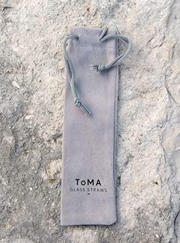 ToMA 5-pakovanje sive Velveteen staklene slamnate torbe sa ToMA logotipom