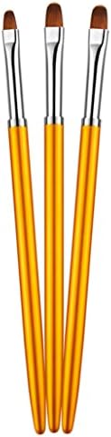 N / A 3kom / Set Nail Art metalna ručka za crtanje Gel ekstenzija za gradnju četkica olovka manikura Komplet alata za farbanje cvijeća