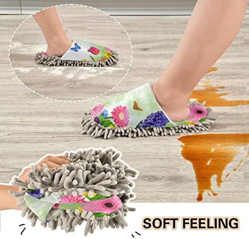 Mchiver leptiri Mop papuče za čišćenje poda papuče za žene prašine Mop papuče za dom