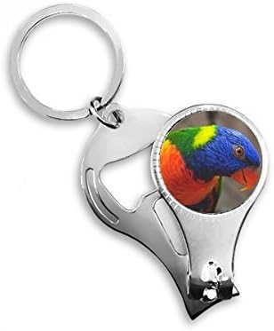 PCUTE Zemaljski organizam Parrot za nokte za nokte za nokte Prsten ključeva za ključeve