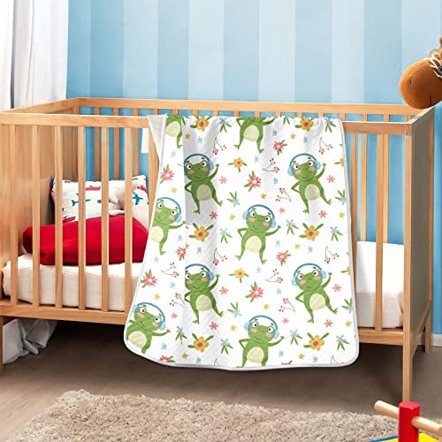 Swaddle pokrivač žaba cvjetna pamučna pokriva za dojenčad, primanje pokrivača, lagana mekana prekrivačica