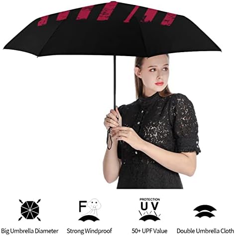Američka zastava Lacrosse Travel Umbrella Durable Windproof Folding Umbrella for Rain Portable Umbrella Auto Open and Close