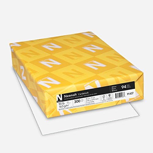 Neenah Paper Astrobrights Cardstock, 8.5 x 11, 65 lb / 176 GSM,Vintage asortiman u 5 boja, 250 listova, raznobojni & amp; Cardstock, 8.5 x 11, teška težina, Bijela, 94 svjetline, 300 listova