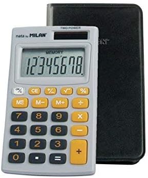 Milan 151708GBL 8-znamenkasti kalkulator, veliki ključ, siva x ružičasta