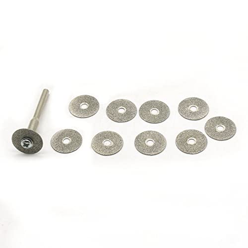TEMO 10 kom solidan 1.5 inčni dijamantski obloženi disk sa reznim kotačem 1/8 inča za Dremel i druge rotacione alate