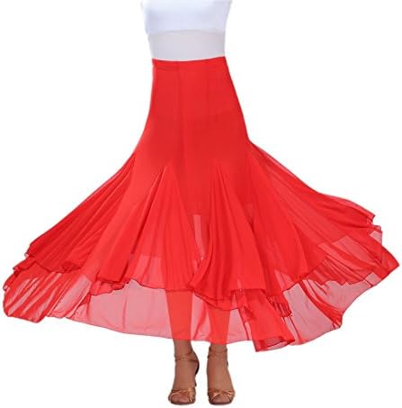 CISMARK® elegantna plesna plesna igra Waltz Dance Party Long Swing Mesh suknja