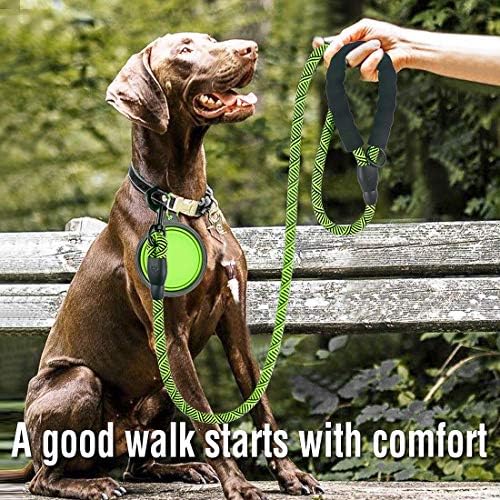Paercute 6 FT teški pas povodac sa udobnim podstavljenim ručicama za povodce za pse za srednje velike