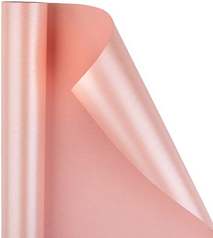RUSPEPA ružičasti mat papir za umotavanje - 81.5 Sq Ft - jednobojni biserni papir savršen za vjenčanje,rođendan,Božić,