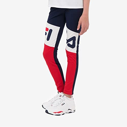 Fila baštine djevojke Atletski Stretch Jersey Legging sa blokiranje boja djecu odjeću