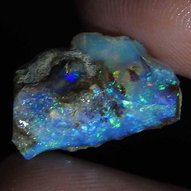 Jewelgemscraft ™ 06.00cts. Ultra vatra sirovi opal kamen, prirodni grubi, kristali dragulja, etiopska