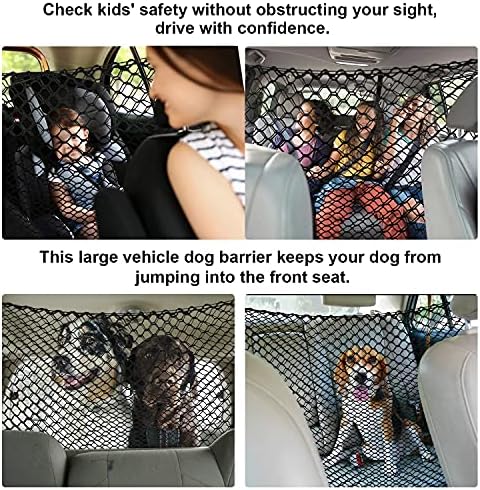 Barijera za pse SUV mreža za kućne ljubimce + besplatne metalne kuke, dvoslojna sigurnosna