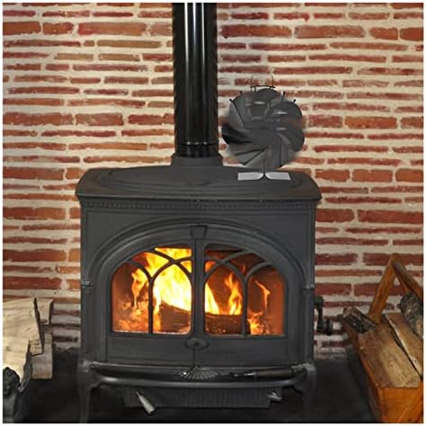SYXYSM Black 7 oštrice peći ventilator na toplotni pogon peći ventilator Log drva plamenik Eco Friendly