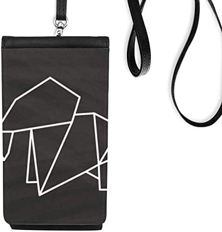 Origa Elephant Geometrijski oblik Telefon novčanik torbica Viseće mobilne torbice Crni džep