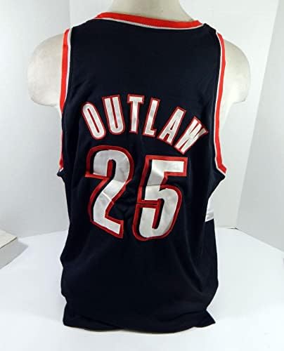 Portland Trail Blazers Travis Outlaw 25 Igra izdana Black Jersey 52 566 - NBA igra koja se koristi